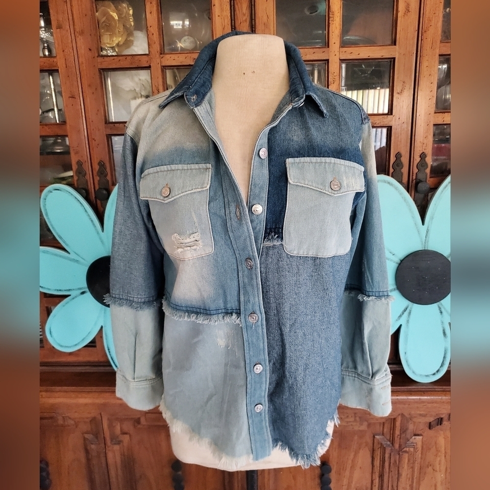 Steve Madden Blue Jean Jacket - Picture 4 of 9
